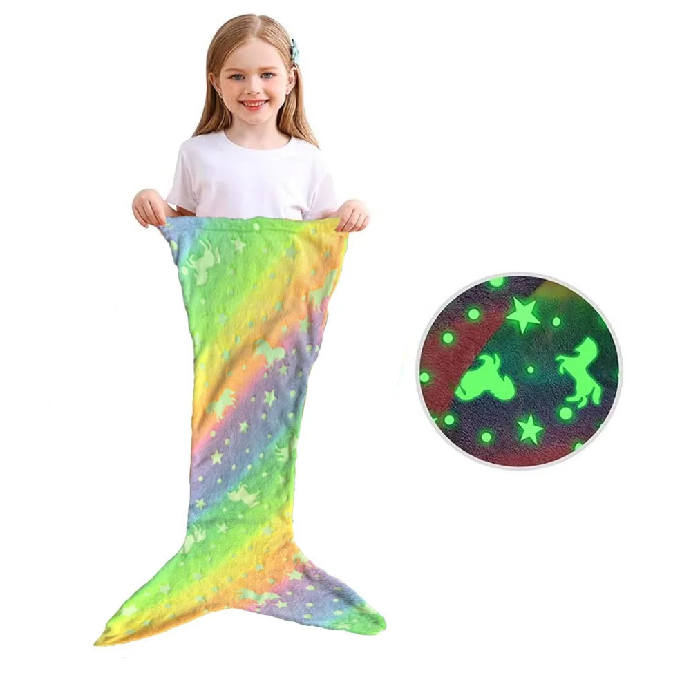 Mini Fashion™ - Glow in the Dark - Mermaid Sleeping Bag