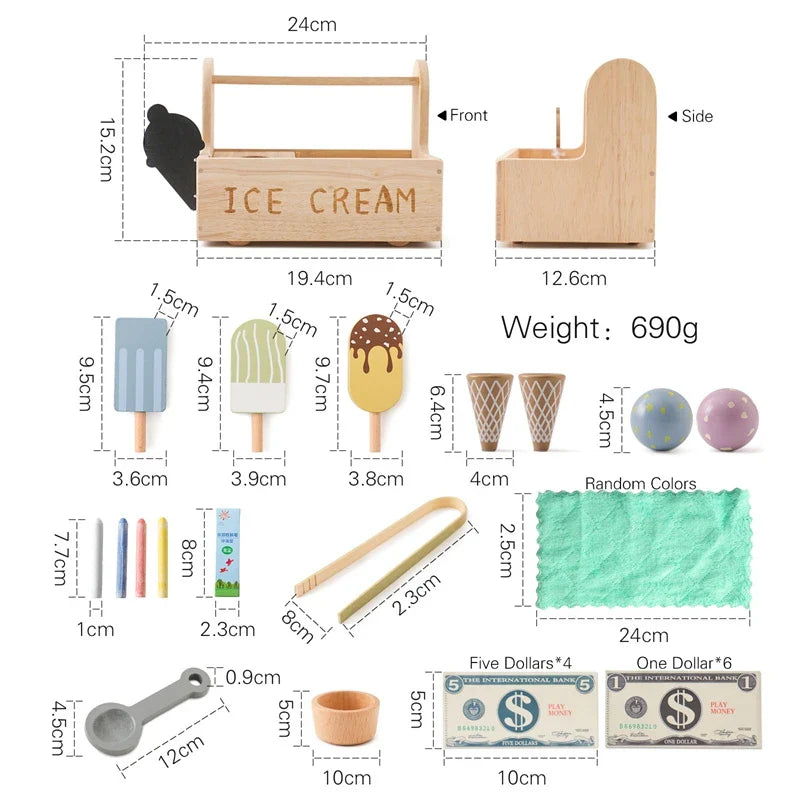 Woods™ - Mini Ice Cream Masters - Wooden Ice Creams Toy Set