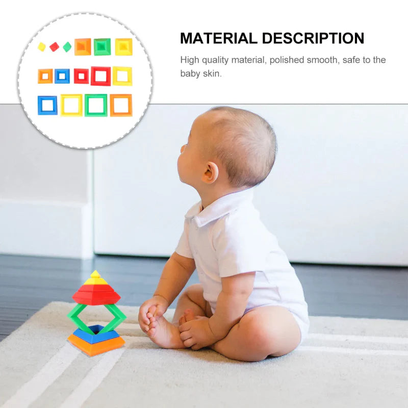 silicone stacking pyramid blocks 12 pieces Images High... Pyramid Stacking Blocks – Motor Skills and Creativity – Stacking Block ...