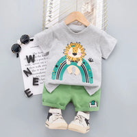 Thumbnail for Mini Fashion™ - Lion print - Boys Summer Set