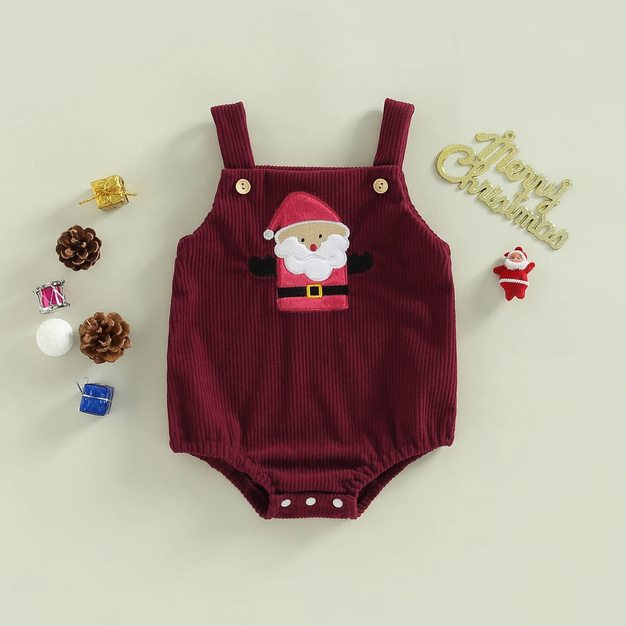 Mini Fashion™ - Christmas Design - Overall Christmas Romper