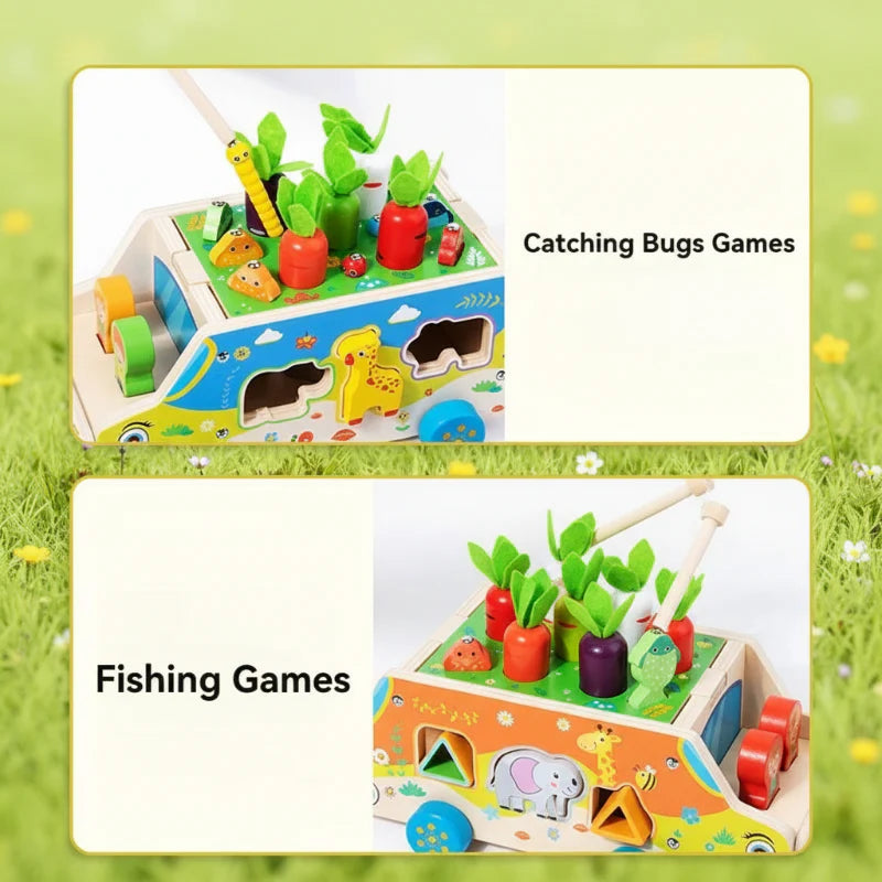 Montessori Animal Matching Toy – Educational & Interactive – Puzzle Play Car