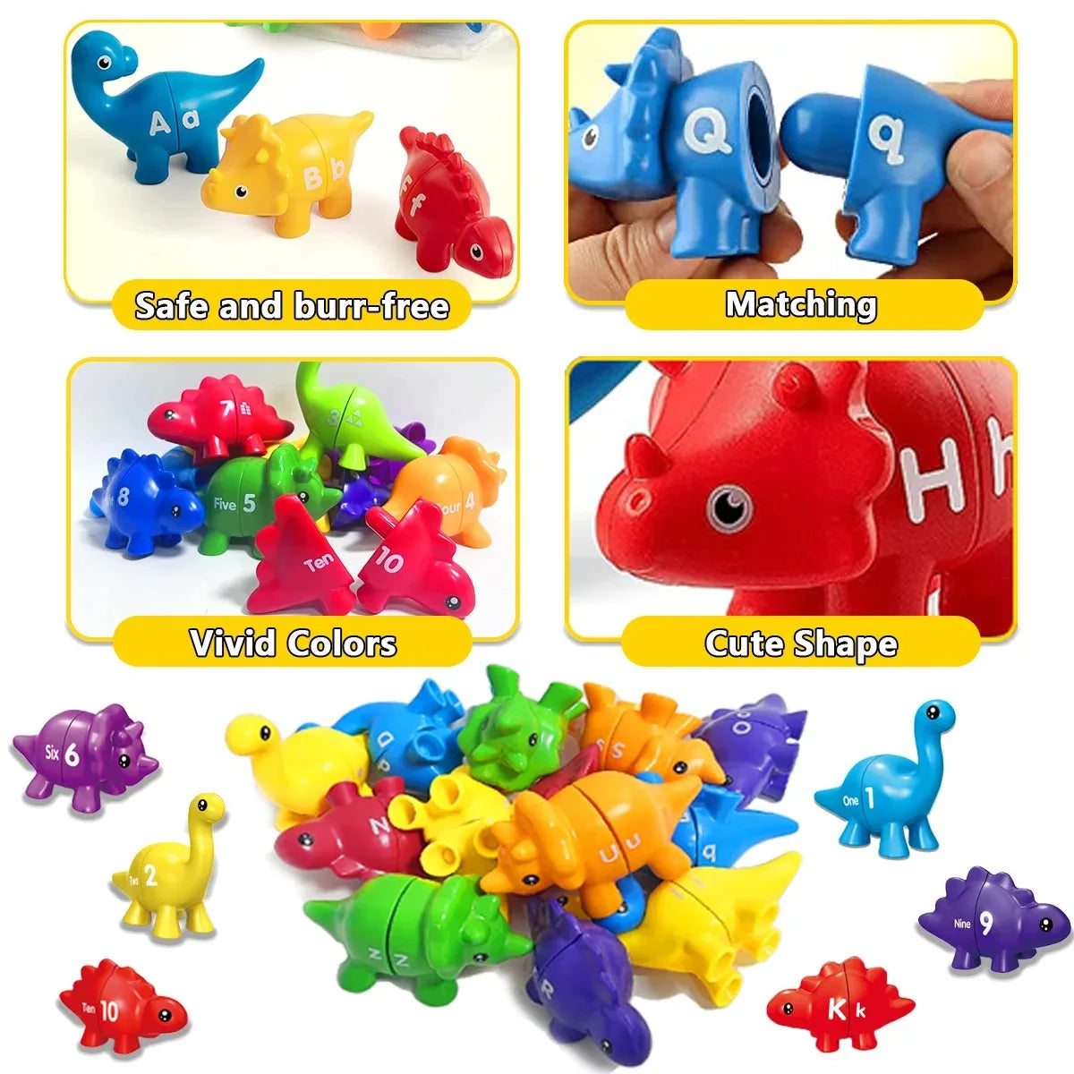 Matching Dino's – Fun & Educational - Alphabet And Numbers Dino Game