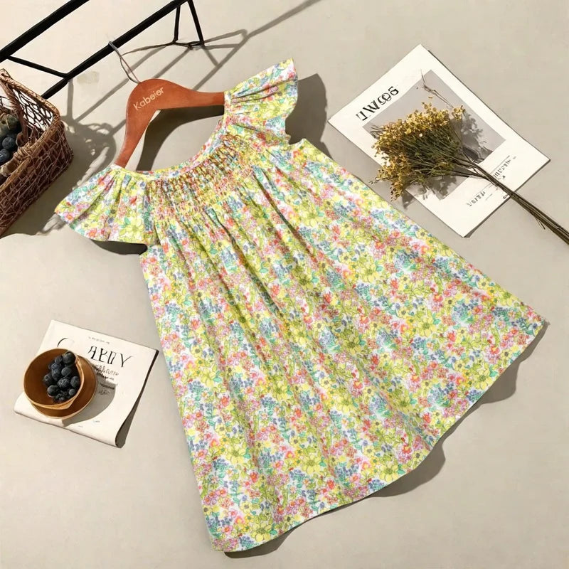 Floral Dress – Light & Airy – Girls' Flutter-Sleeve Dress