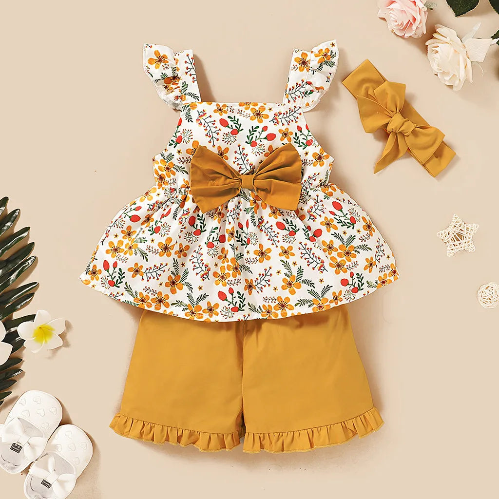 Mini Fashion™ - Cute Design - 3 Piece Summer Set Girls