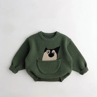 Thumbnail for Mini Fashion™ - Cute Print with Pouch - Animal Sweater