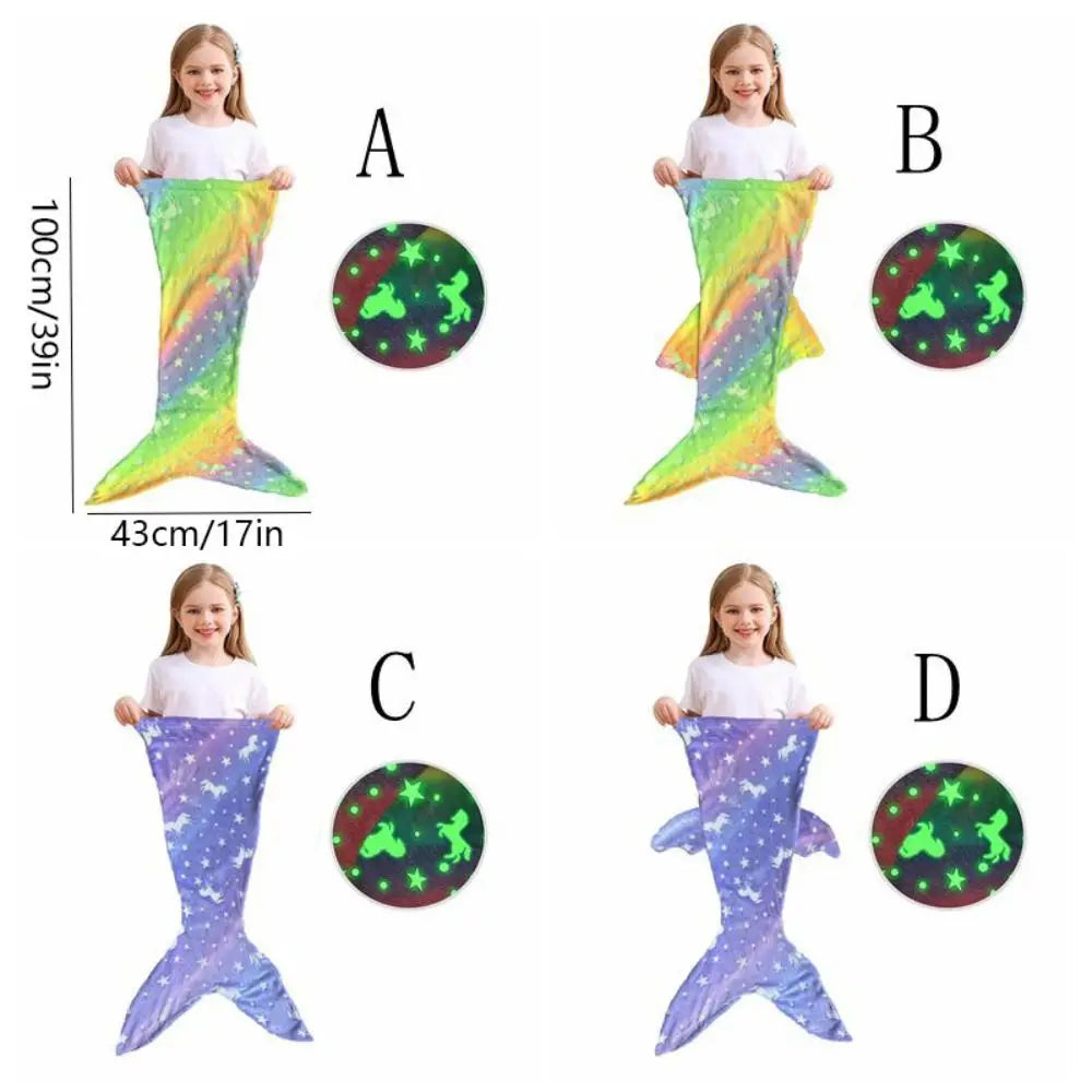 Mini Fashion™ - Glow in the Dark - Mermaid Sleeping Bag