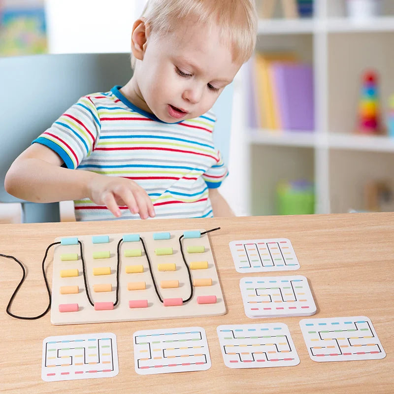 Tangle Toys™ - Knotting & Coloring - Laying patterns with string