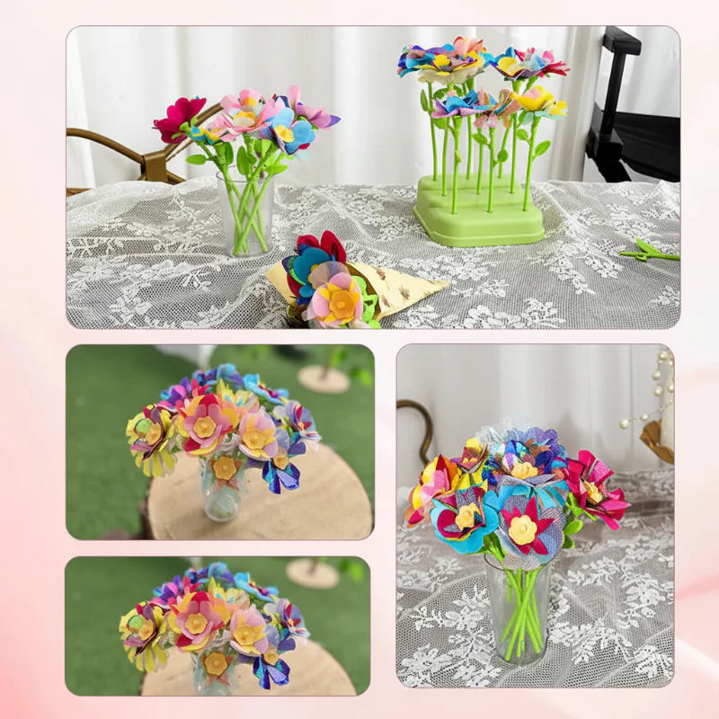 DIY Flower Bouquet Toy – Creative and Interactive – Craft Activity Set with Flowers