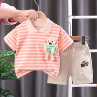 Thumbnail for Mini Fashion™ - Stripes Suit - Cotton Dress Set