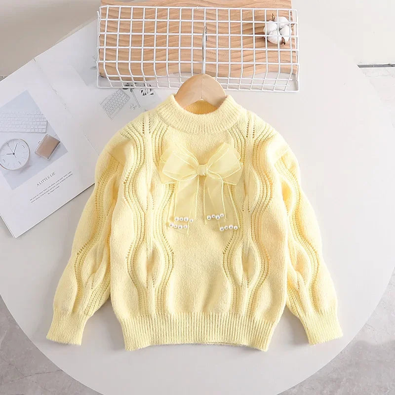 Mini Fashion™ - Warm & Stylish - Girls sweater with bow