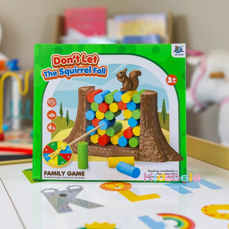 Squirrel Stacker™ - Don't Let the Squirrel Fall - Balance Board Game