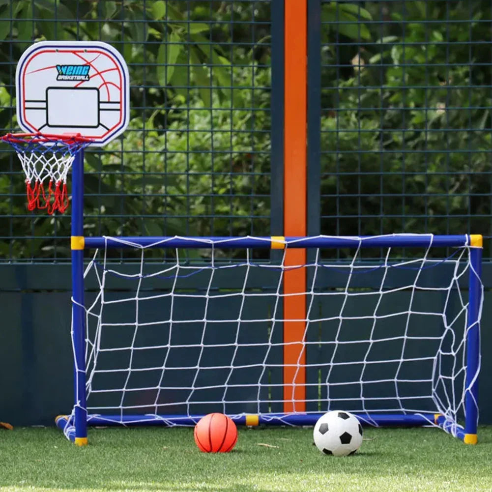 Kids Ball Games - Double Fun - Soccer & Basketball Toy Set