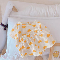 Thumbnail for Mini Fashion™ - Airy Cotton - Children's Hearts Summer Set