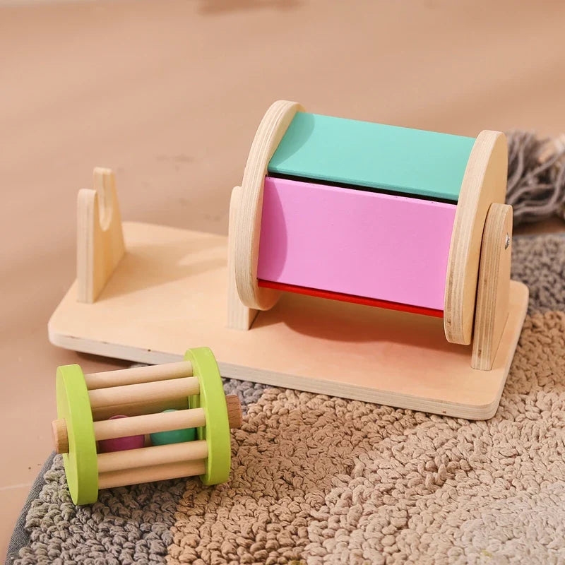 Sensory Drum™ – Colors & Shapes Game - Wooden Montessori Toys