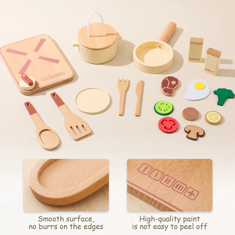 Woods™ - Mini-Chefs On The Move - Wooden Play Kitchen Set