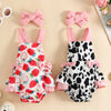 Mini Fashion™ - Cow or Strawberry - Girls Romper