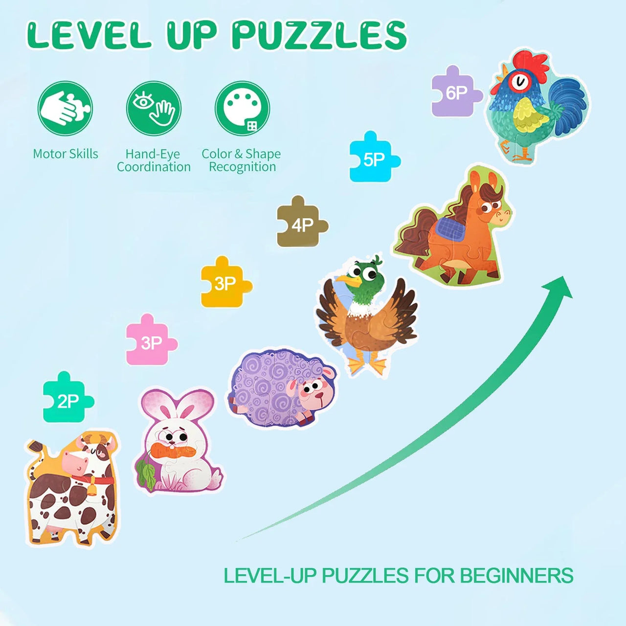 Woods™ - Fine Motor Skills & Creative - 6-in-1 Puzzle