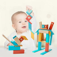 Thumbnail for MagPlayer – Creative & Motor Skills – DIY Wooden Magnetic Building Blocks