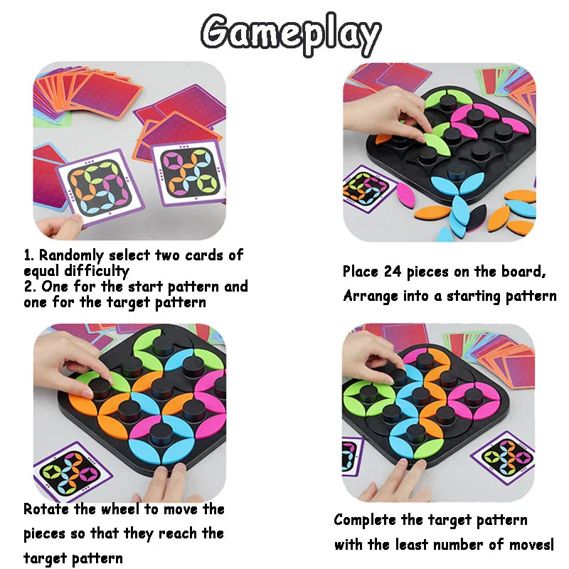 Rotating Logic™ - Challenging Puzzle - Tangram Board Game