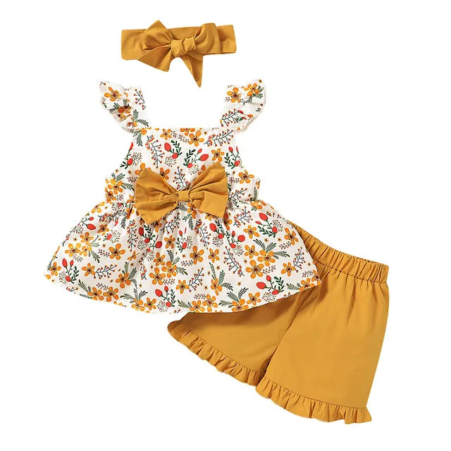 Mini Fashion™ - Cute Design - 3 Piece Summer Set Girls