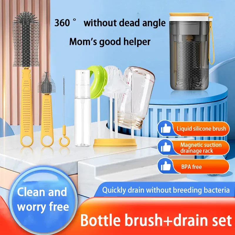 Bottle Cleaning Kit™ - Handy on the go - Baby bottle brush & cleaner