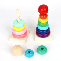 Thumbnail for Rainbow Stacker™ – Colorful Tower Fun – Wooden Stacking Tower