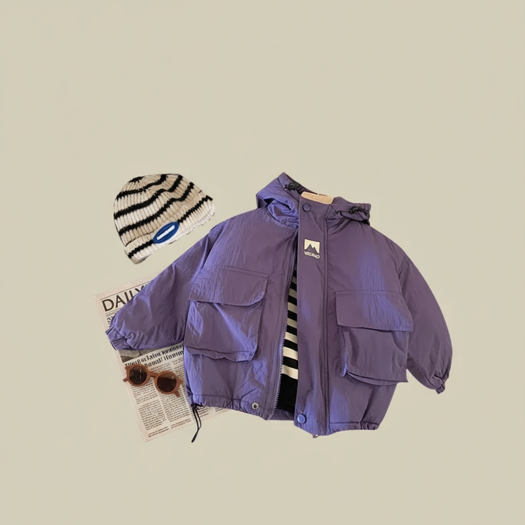 LiloWear – Windproof & Water-repellent – Children's Windbreaker with Hood