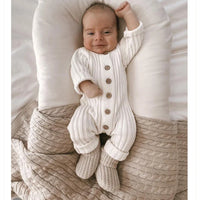 Thumbnail for Mini fashion™ - Soft 'Knitted' Cotton Fabric - Knitted Romper