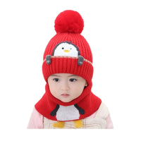 Thumbnail for Mini Fashion™ - Cute Penguin Design - Kids Hat & Scarf