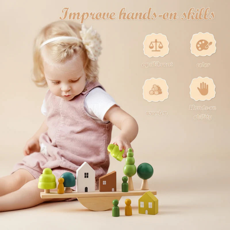 Wooden Forest Blocks – Creativity & Development – Wooden Stacking Blocks Set