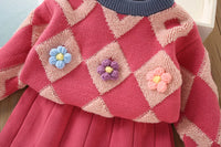 Thumbnail for Mini Fashion™ - Wonderfully Warm - Vintage Knitted Pullover & Skirt