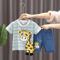 Thumbnail for Mini Fashion™ - Giraffe Print - Cotton Dress Set