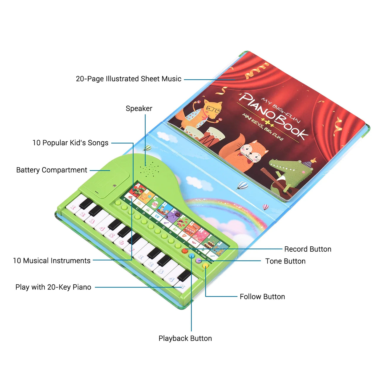 Piano Book™ - Keys Magic - Children's Piano Book