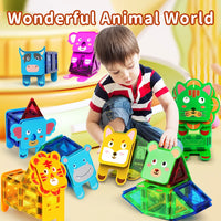 Thumbnail for Animal Magnetic Building Blocks™ - Magnetic Building Magic - Magnetic Animals Tiles