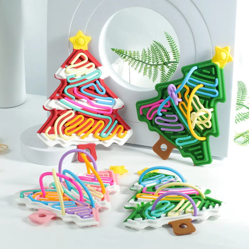 Xmas Tree Fidget Toy™ - Compact, Christmassy & Fun - Silicone Fidget Christmas Tree