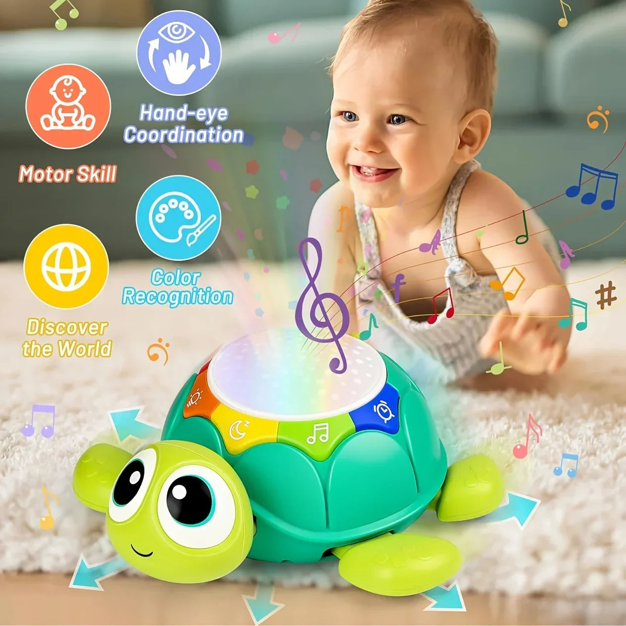 Turtle Projector™ - Encourage crawling - Star Projector