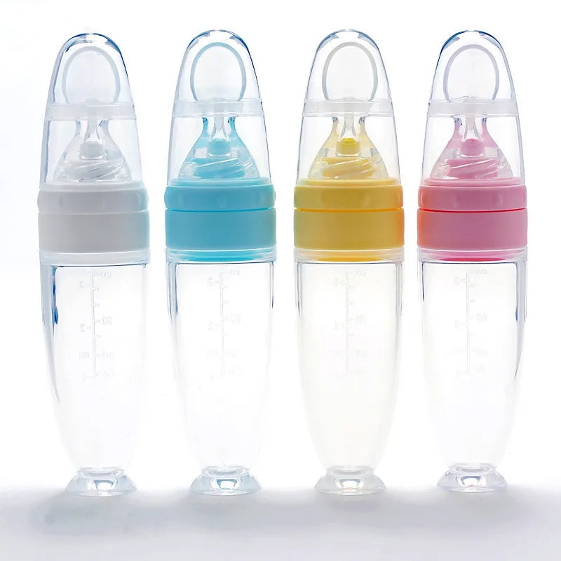 Silicone Feeding Bottle™ -  Snacks with spoon - Silicone feeding bottle