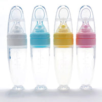 Thumbnail for Silicone Feeding Bottle™ -  Snacks with spoon - Silicone feeding bottle