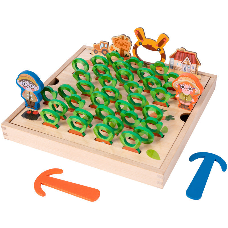 Carrot Pull Game™ - Learning with letters - Carrot board game