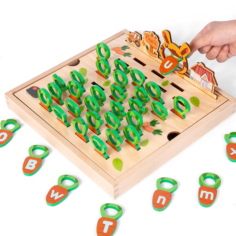 Carrot Pull Game™ - Learning with letters - Carrot board game