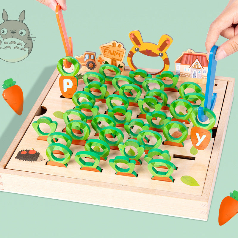 Carrot Pull Game™ - Learning with letters - Carrot board game