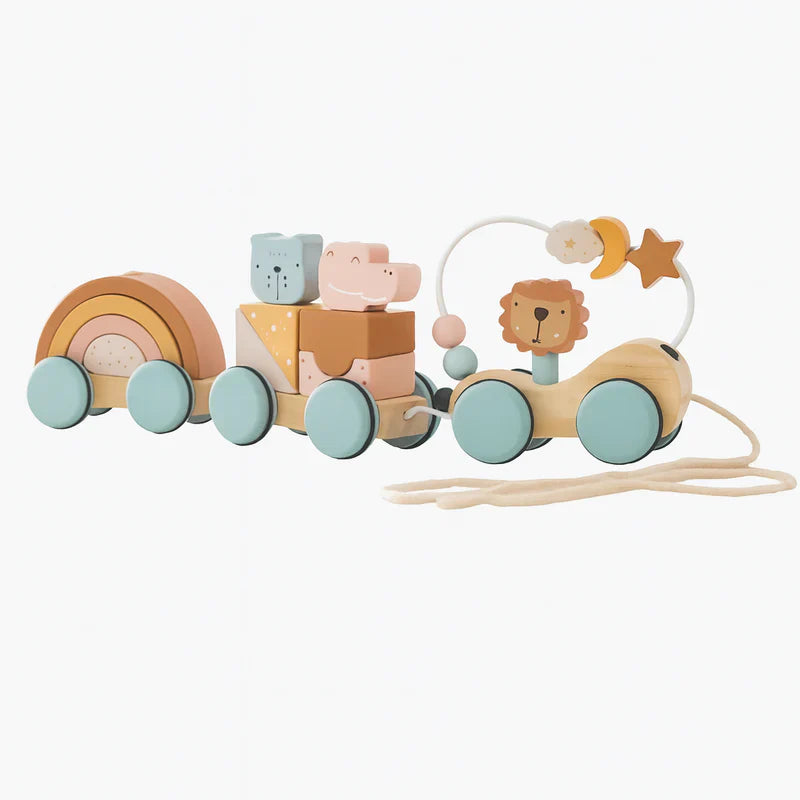 HappyTrain – Montessori & Fun – Wooden Train Set