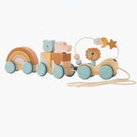 Thumbnail for HappyTrain – Montessori & Fun – Wooden Train Set