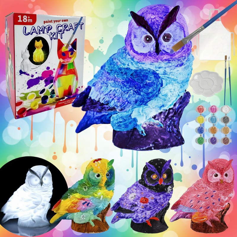 MiniCrafters – Creativity & Learning – DIY Lamp Animal Painting Set