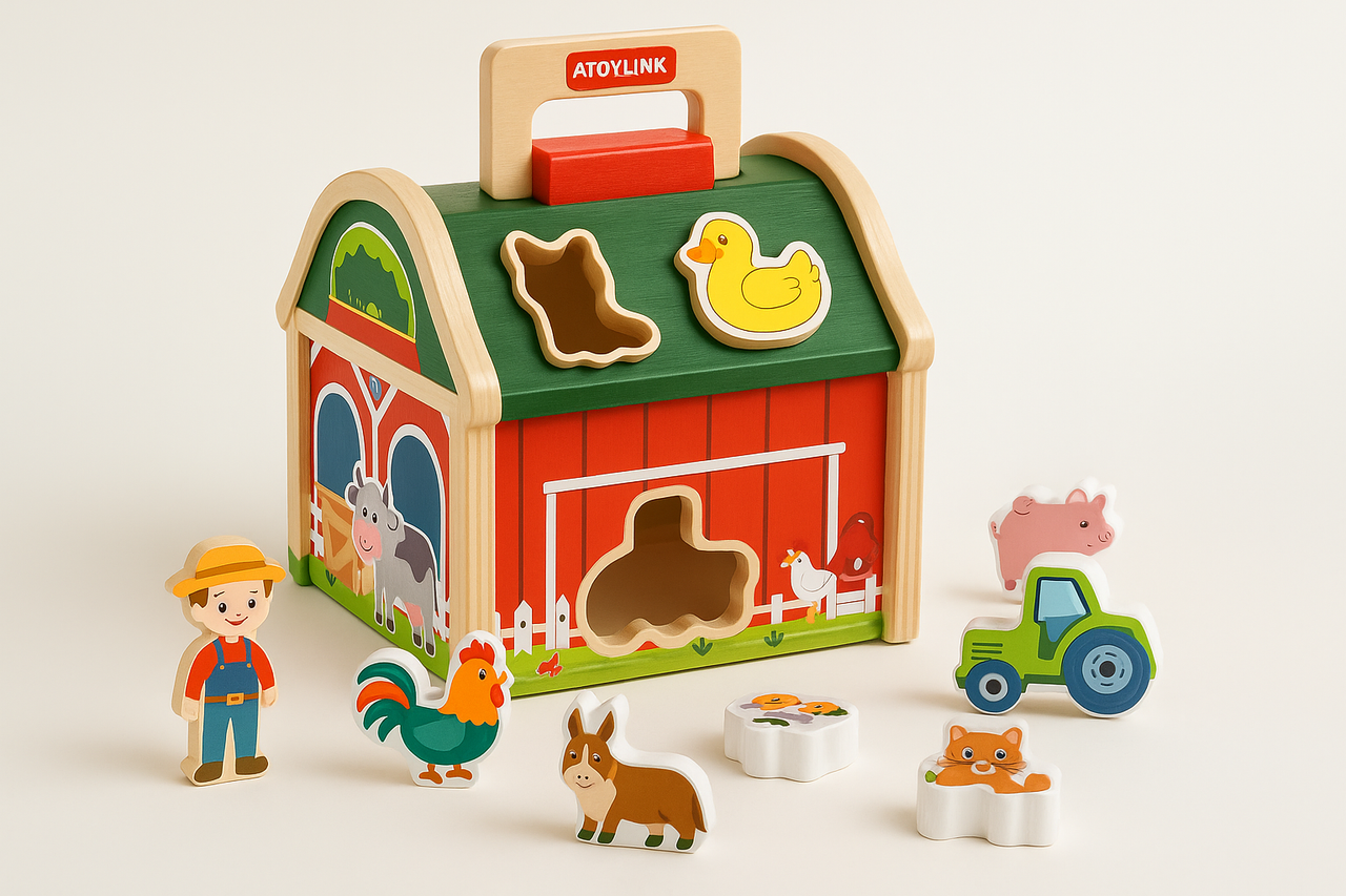 Farm Sort™ – Color & Shape Fun - Wooden Farm Sorting Game – My Little ...