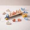 Stacking Trailer™ - Explore, play and learn - Wooden stacking toy car