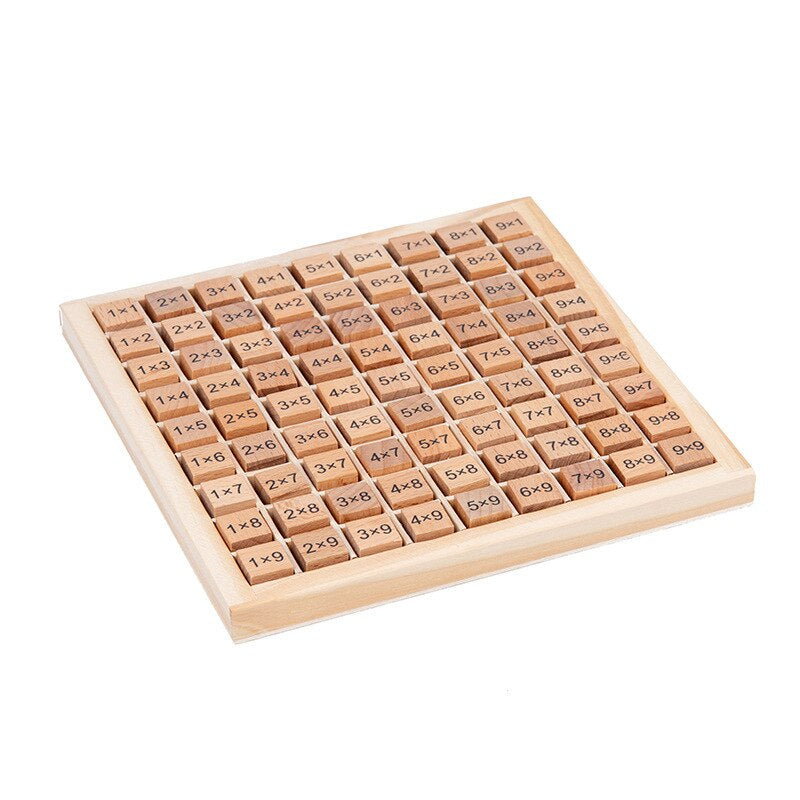 Woods™ - Learn simple multiplication - Wooden multiplication table board