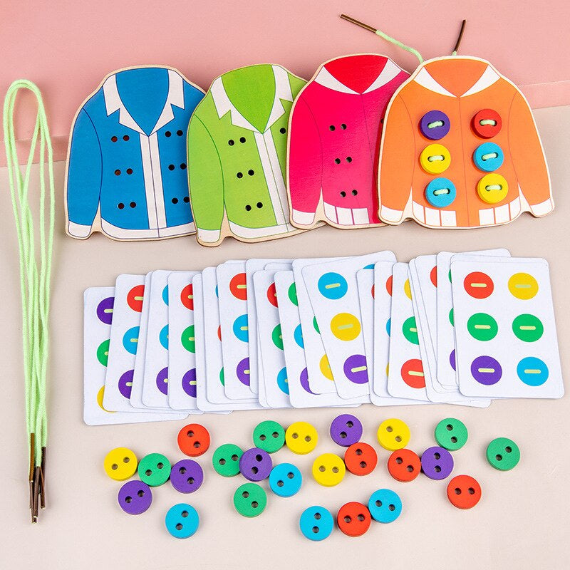 Woods™ - Sew wooden buttons - Button game