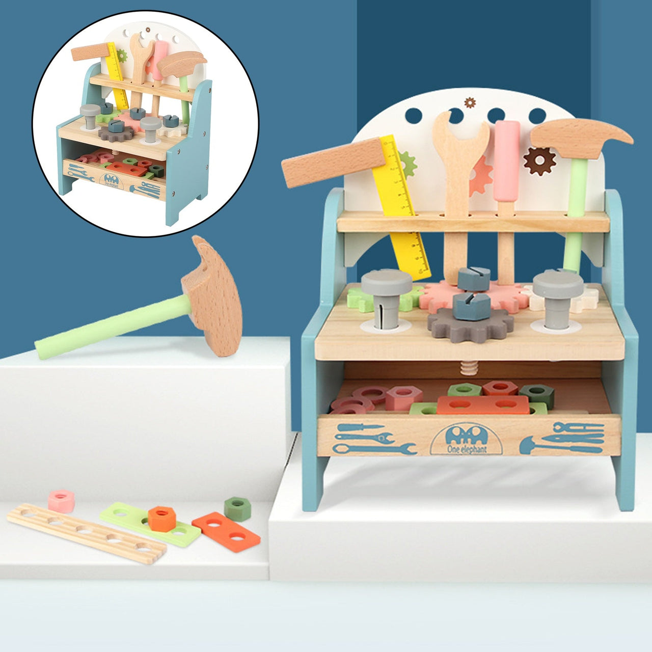 Woods™ - Play, learn and build yourself - Tool bench for kids